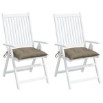 vidaXL Coussins de palette lot de 2 taupe 50x50x7 cm tissu oxford