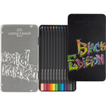 Crayon de couleur black edition  étui de 12 faber-castell