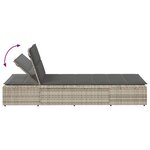 vidaXL Transat avec coussin flottant gris clair résine tressée