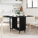 vidaXL Table à manger pliante avec roulettes 130 x 80 x 76 5 cm