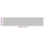 vidaXL Tapis rectangulaire gris 80x400 cm bambou