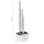 vidaXL Fontaine de jardin Argenté 48x34x153 cm Acier inoxydable