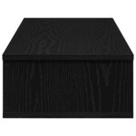 vidaXL Étagère murale avec tiroirs noir 80x31x17 cm bois d'ingénierie