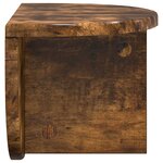vidaXL Étagère Murale Chêne fumé 38 x 19 x 19 cm Bois d'ingénierie
