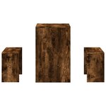 vidaXL Ensemble table à manger et bancs 3 Pièces bois d'ingénierie