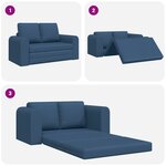 vidaXL Canapé-lit 2-en-1 Bleu 148x71x83 cm Tissu
