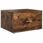 vidaXL Bureau Chêne fumé 131 5 x 50 x 106 5 cm Bois d'ingénierie