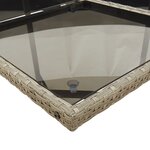 vidaXL Ensemble à manger de jardin 17 Pièces et coussins résine tressée