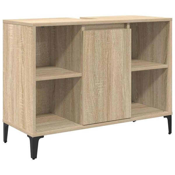 vidaXL Armoire d'évier avec étagère Chêne Sonoma 80 x 33 x 60 cm