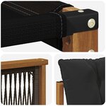 vidaXL Ensemble de canapés d'extérieur 6 pc Naturel et noir