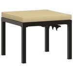 vidaXL Ensemble de banc de jardin avec coussins 3 Pièces noir