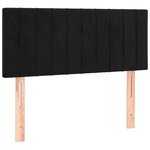 vidaXL Sommier à lattes de lit et matelas LED noir 120x190 cm velours