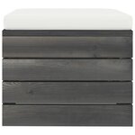 vidaXL Repose-pieds palette de jardin 2 Pièces avec coussins Bois de pin