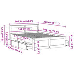 vidaXL Cadre de lit sans matelas avec tête de lit blanc 160x200 cm