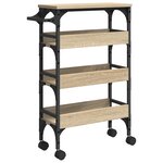 vidaXL Chariot de cuisine Chêne Sonoma 53 x 20 x 76 cm