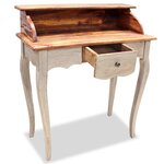 Bureau table meuble travail informatique bois de récupération massif 80 x 40 x 92 cm 0502097