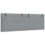 vidaXL Coussin de tête de lit gris clair 120 cm tissu
