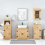 vidaXL Ensemble de meubles salle de bain 4 Pièces Corona bois pin massif