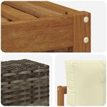 vidaXL Ensemble de canapés d'extérieur 7 pc Naturel et Crème Polyester