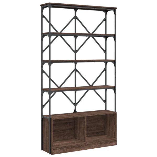 vidaXL Bibliothèque chêne marron 100x26x180cm bois ingénierie et métal