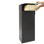 Boîte à colis en acier  Multipack Double EP3154  fenêtre et  2 portes  Noir