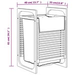 vidaXL Panier à linge avec sac gris 32x30x36 5 cm bambou