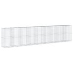 vidaXL Panier gabion avec couvercle 900x100x200 cm fer galvanisé