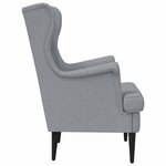 vidaXL Fauteuil Gris clair Tissu