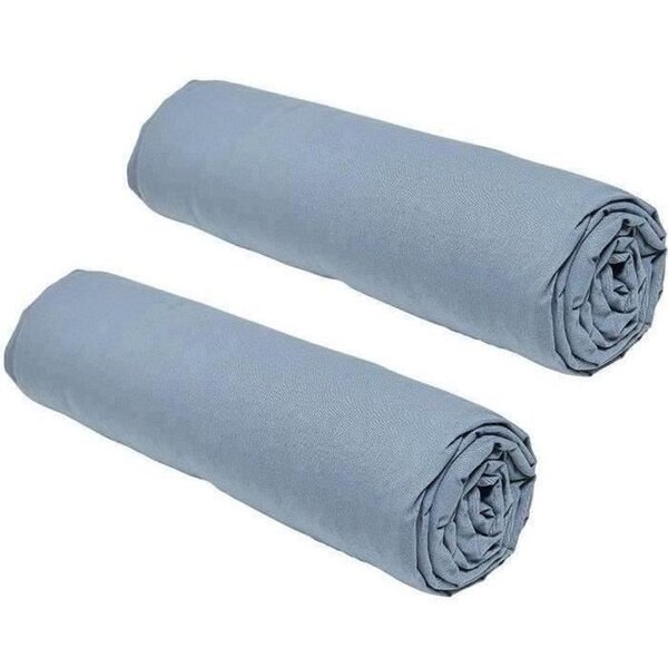 2 draps housses - 140 x 190 cm -Denim