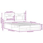 vidaXL Cadre de lit sans matelas chêne sonoma 150x200 cm
