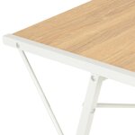 Bureau table poste de travail meuble d'ordinateur informatique étude avec étagère et chêne 116 x 50 x 93 cm blanc 02_0023477