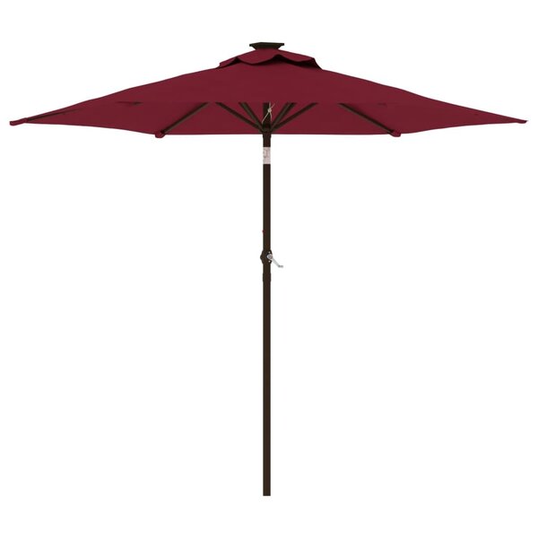 vidaXL Parasol de jardin avec mât en acier bordeaux 225x225x212 cm