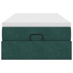 vidaXL Cadre de lit ottoman avec matelas vert foncé 90x200 cm velours