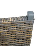 vidaXL Chaise de relaxation rotin kubu naturel et bois d'acajou massif