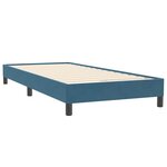 vidaXL Sommier à lattes de lit et matelas et LED bleu foncé 80x220 cm velours