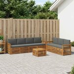 vidaXL Ensembles de canapés avec coussin 8 Pièces Bois d'Acacia Massif