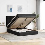 vidaXL Cadre de lit ottoman avec matelas noir 140x190 cm velours