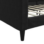 vidaXL Lit de repos sans matelas noir 80x200 cm tissu