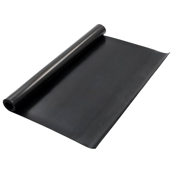 vidaXL Tapis de sol Noir 1 2 x 2 m Caoutchouc