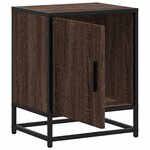 vidaXL Tables de chevet 2 Pièces chêne marron bois d'ingénierie et métal