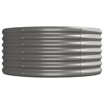 vidaXL Lit surélevé de jardin Acier enduit de poudre 440x80x36 cm gris