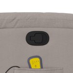 vidaXL Fauteuil de massage inclinable Taupe Tissu