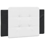 vidaXL Cadre de lit sans matelas noir et blanc 80x200 cm similicuir