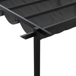 vidaXL Gazebo mural Anthracite 3 x 3 m Acier