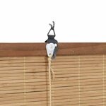 vidaXL Stores et Rideaux de fenêtre Autre Marron Clair Bambou