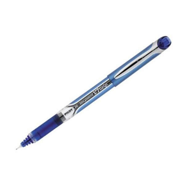 Stylo roller à encre Hi-Tecpoint V7 Grip Pointe Moyenne Bleu PILOT