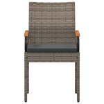 vidaXL Chaises de jardin avec coussin 2 Pièces Gris et Gris foncé