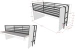 Lit mi-haut 90x200 sam blanc