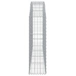 vidaXL Panier de gabions arqué 200x30x100/120 cm Fer galvanisé