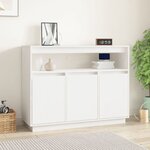 vidaXL Buffet Blanc 104 5x34x80 cm Bois massif de pin